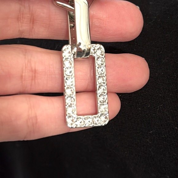 INC International Pavé Link Silver Layered Lariat Necklace - Picture 6 of 7